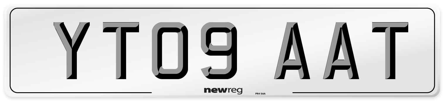 YT09 AAT Number Plate from New Reg